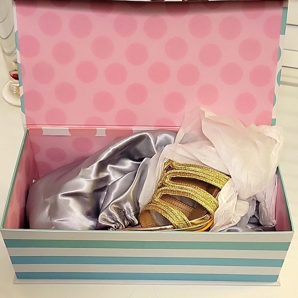 Gorgeous Lady GODIVA | Stiletto Gold Metallic Rope | Heels | Open | Size 10 - Picture 3 of 17